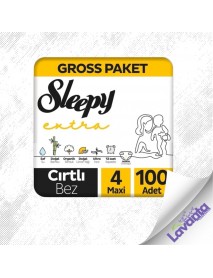 Sleepy Extra Günlük Aktivite Gross Paket Bebek Bezi 4 Numara Maxi 100 Adet