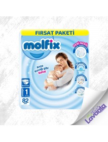 Molfix Bebek Bezi Fırsat Paketi 1 Beden 2-5 Kg 82 Adet