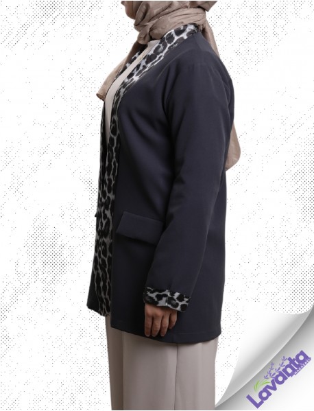 V.V.M Leopar Desenli Blazer