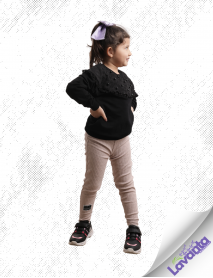 Pançiko Kız Dokuma Kışlık Sweat