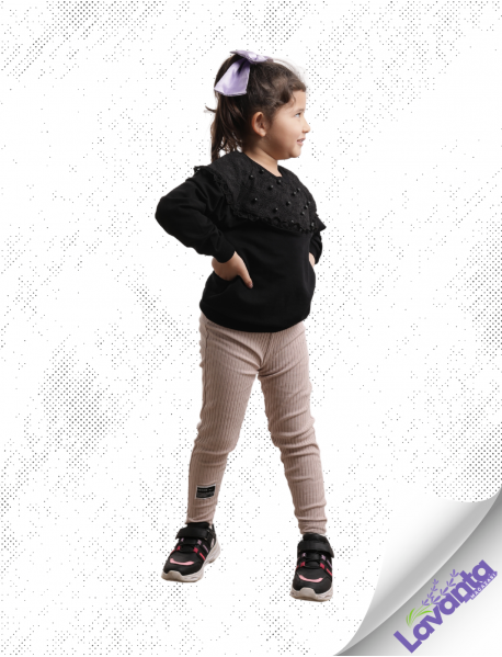 Pançiko Kız Dokuma Kışlık Sweat